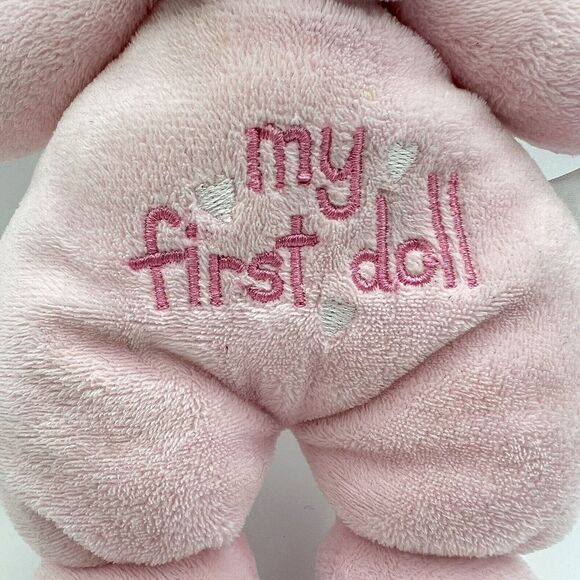 Baby Ganz Collection Plush Pink Stuffed Toy My First Baby Doll Rattle Brown Skin - Picture 6 of 7